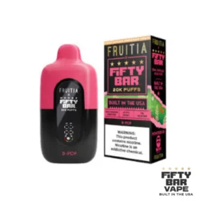 B-Pop Fifty Bar X Fruitia 20K Puffs disposable vape candy-inspired flavor