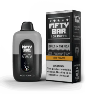 Fifty Bar Gold Tobacco Flavor Disposable Vape