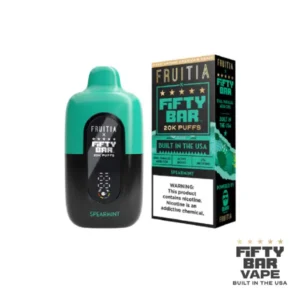 Spearmint Fifty Bar X Fruitia 20K Puffs disposable vape device