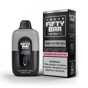 Strwaberry Cereal Donut Milk - Fifty Bar 20K Puffs - (Black Series)