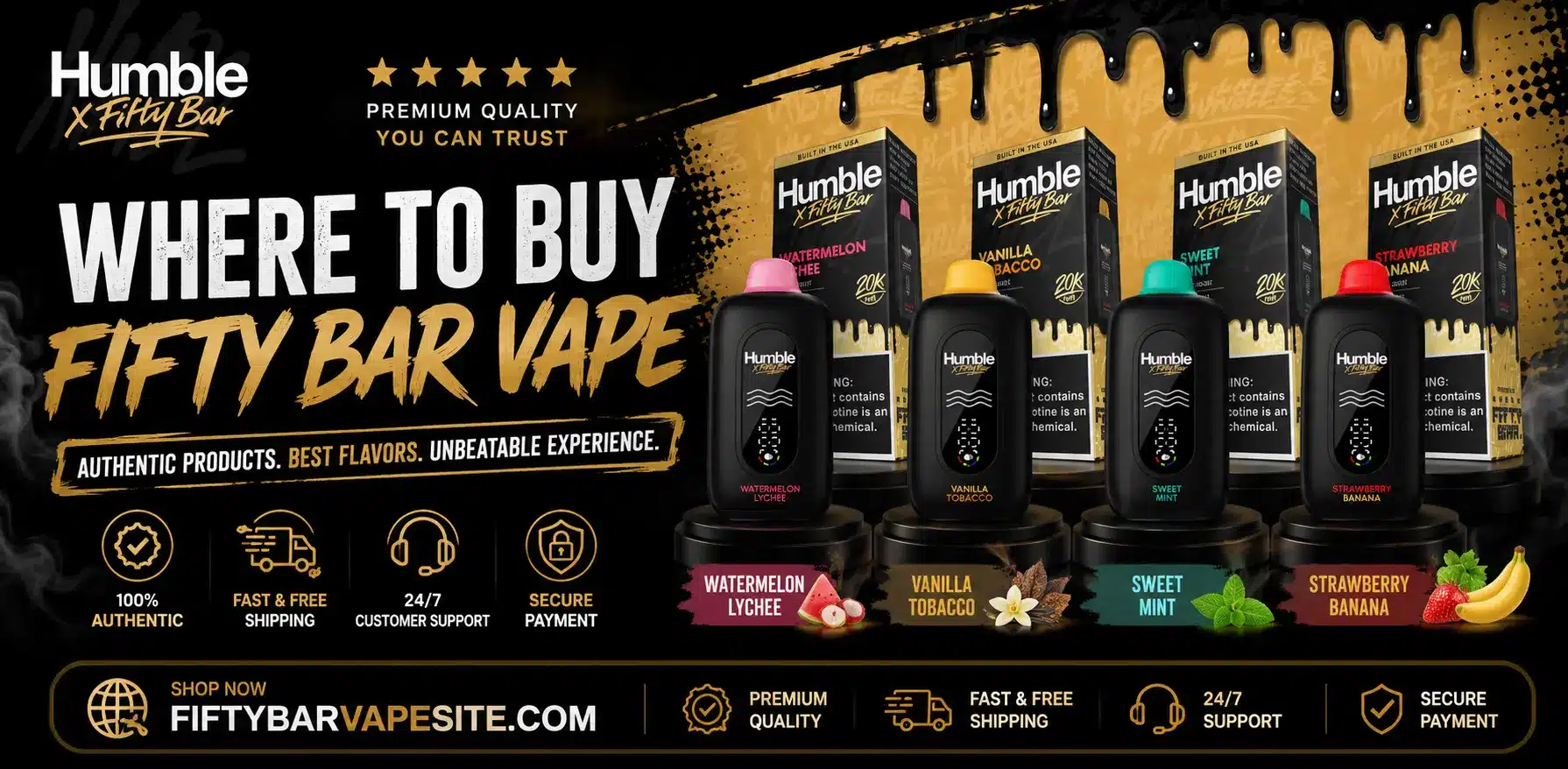 Where to buy authentic Fifty Bar vapes from reliable retailers